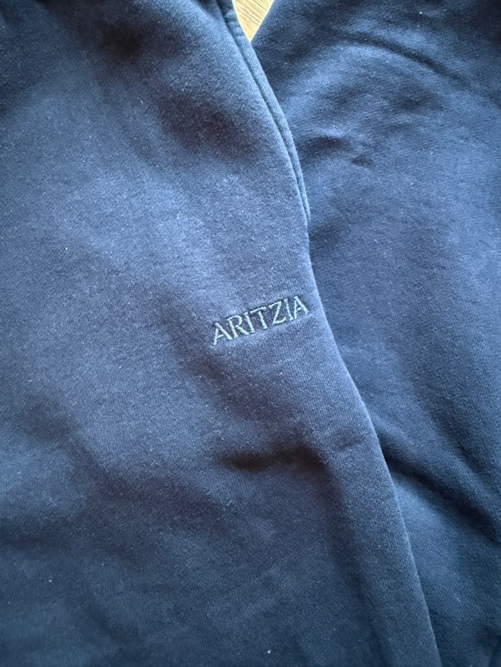 Aritzia Navy Sweatfleece Sweatpants - Picture 2 of 5